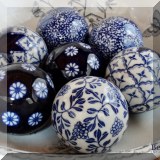 D80. 7 Decorative porcelain balls. - $20 for the set